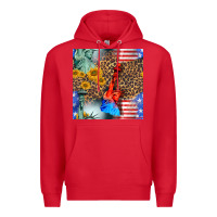 Red statue of liberty american flag Premium Hoodie - BundleAndBundleShop
