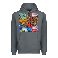 Rock statue of liberty american flag Premium Hoodie - BundleAndBundleShop