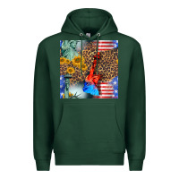 Sports Green statue of liberty american flag Premium Hoodie - BundleAndBundleShop
