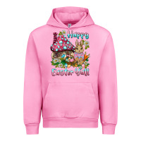 Fuchsia Pink happy easter y'all rabbit Urban Hoodie - BarkalooDesign