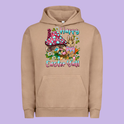 Happy Easter Y'all Rabbit Urban Hoodie Designed By Barkaloodesign
