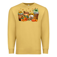 Antique Gold fall coffee cups Premium Sweatshirt - Zillion Design Studio
