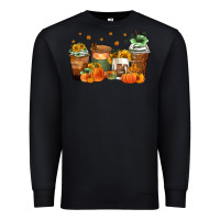 Black fall coffee cups Premium Sweatshirt - Zillion Design Studio