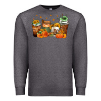 Charcoal Heather fall coffee cups Premium Sweatshirt - Zillion Design Studio