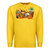 Lemon fall coffee cups Premium Sweatshirt - Zillion Design Studio