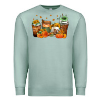 Seafoam fall coffee cups Premium Sweatshirt - Zillion Design Studio