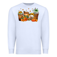White fall coffee cups Premium Sweatshirt - Zillion Design Studio