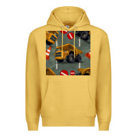 Antique Gold dump truck seamles pattern Premium Hoodie - BundleAndBundleShop