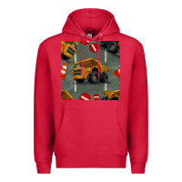 Cardinal dump truck seamles pattern Premium Hoodie - BundleAndBundleShop
