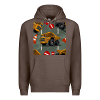 Coffee dump truck seamles pattern Premium Hoodie - BundleAndBundleShop