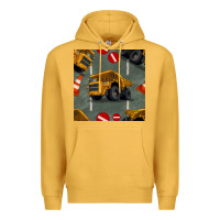 Mustard dump truck seamles pattern Premium Hoodie - BundleAndBundleShop