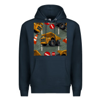 Navy dump truck seamles pattern Premium Hoodie - BundleAndBundleShop