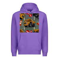 Purple dump truck seamles pattern Premium Hoodie - BundleAndBundleShop