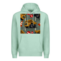 Seafoam dump truck seamles pattern Premium Hoodie - BundleAndBundleShop