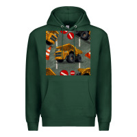 Sports Green dump truck seamles pattern Premium Hoodie - BundleAndBundleShop