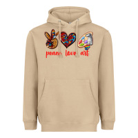 Mushroom peace love art Heavyweight Hoodie - texasbilliewilder