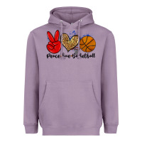 Lavender peace love basketball Heavyweight Hoodie - Zillion Design Studio