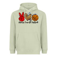 Matcha peace love basketball Heavyweight Hoodie - Zillion Design Studio