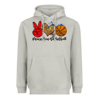 Moon Dust peace love basketball Heavyweight Hoodie - Zillion Design Studio