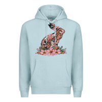 Blue Mist bunny with blossom flower Premium Hoodie - Artiststas