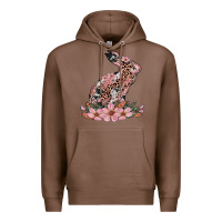 Chestnut bunny with blossom flower Premium Hoodie - Artiststas