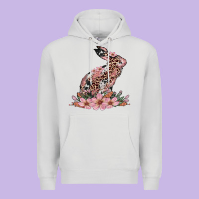 Bunny With Blossom Flower Premium Hoodie Designed By Artiststas
