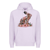 Lilac bunny with blossom flower Premium Hoodie - Artiststas