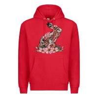 Red bunny with blossom flower Premium Hoodie - Artiststas