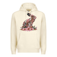 Sandshell bunny with blossom flower Premium Hoodie - Artiststas