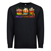 Black hallothanksmas cupcakes Premium Sweatshirt - texasbilliewilder