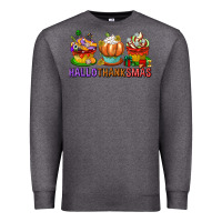 Charcoal Heather hallothanksmas cupcakes Premium Sweatshirt - texasbilliewilder