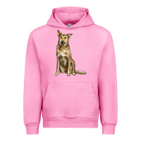 Fuchsia Pink chinook dog Urban Hoodie - LillyAllenDesigns