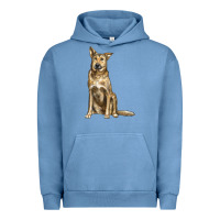 Pigment Pebble Blue chinook dog Urban Hoodie - LillyAllenDesigns