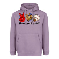 Lavender peace love baseball Heavyweight Hoodie - Zillion Design Studio