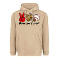 Mushroom peace love baseball Heavyweight Hoodie - Zillion Design Studio
