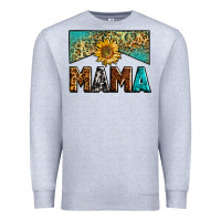 Heather Grey mama sunflower junkie Premium Sweatshirt - Zillion Design Studio