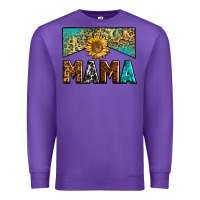 Purple mama sunflower junkie Premium Sweatshirt - Zillion Design Studio