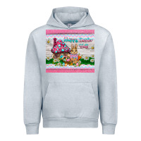 Heather Grey happy easter y'all  rabbit Urban Hoodie - BarkalooDesign