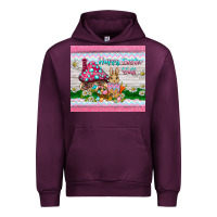 Mauve Wine happy easter y'all  rabbit Urban Hoodie - BarkalooDesign