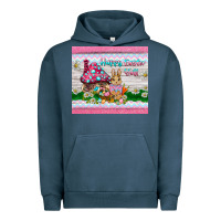 Pigment Midnight Navy happy easter y'all  rabbit Urban Hoodie - BarkalooDesign
