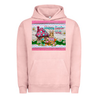 Pigment Salmon happy easter y'all  rabbit Urban Hoodie - BarkalooDesign