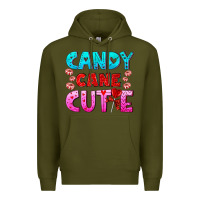Army Green candy cane cutie Premium Hoodie - AdoDesignShop