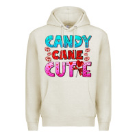 Oatmeal Heather candy cane cutie Premium Hoodie - AdoDesignShop