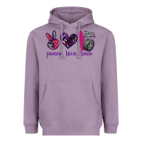 Lavender peace love race Heavyweight Hoodie - texasbilliewilder