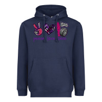 Navy peace love race Heavyweight Hoodie - texasbilliewilder