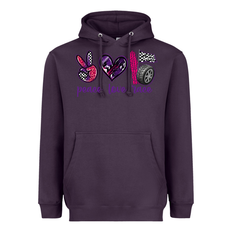 Peace Love Race Heavyweight Hoodie by texasbilliewilder | Teevron