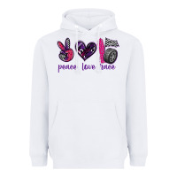 White peace love race Heavyweight Hoodie - texasbilliewilder