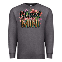 Charcoal Heather flowers blessed mini Premium Sweatshirt - Zillion Design Studio