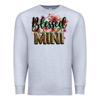 Heather Grey flowers blessed mini Premium Sweatshirt - Zillion Design Studio