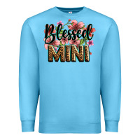 Ocean Blue flowers blessed mini Premium Sweatshirt - Zillion Design Studio